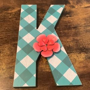 Ashland Spring Time Teal Letter "K"